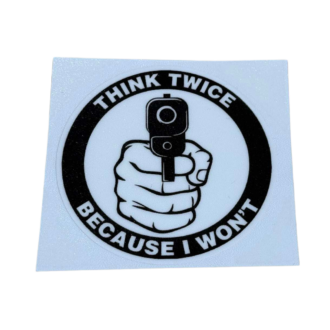 #ΑυτοκόλλητοΑσφαλείας #ThinkTwiceSticker #Αυτοάμυνα #ΑυτοκόλλητοΟχήματος #GunDecal #TacticalSticker #SecuritySticker #StickerGun
